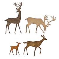 Billede: skæreskabelon rensdyrfamilie, SIZZIX/TIM HOLTZ THINLITS DIE