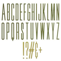 Billede: skæreskabelon alfabet store bogstaver, SIZZIX/TIM HOLTZ THINLITS DIE, Alphanumeric Stretch Upper, 665206