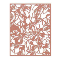 Billede: skæreskabelon ramme fyldt med blomster, SIZZIX/TIM HOLTZ THINLITS DIE, Flowery, 665203