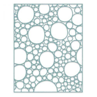 Billede: skæreskabelon ramme fyldt med huller, SIZZIX/TIM HOLTZ THINLITS DIE, Bubbling, 665211