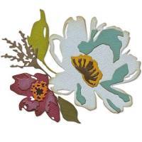Billede: skæreskabelon blomster, SIZZIX/TIM HOLTZ THINLITS DIE, Brushstroke Flowers 3, 665360