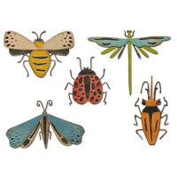 Billede: skæreskabelon insekter, SIZZIX/TIM HOLTZ THINLITS DIE, Funky Insects, 665364