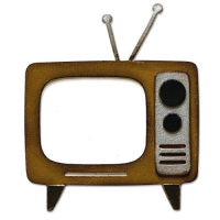 Billede: skæreskabelon fjernsyn, SIZZIX/TIM HOLTZ BIGZ DIE, Retro TV, 665371, 
Kan ikke bruges i gemini!