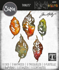 Billede: skæreskabelon blade, SIZZIX/TIM HOLTZ THINLITS DIE