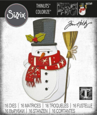 Billede: skæreskabelon snemand, SIZZIX/TIM HOLTZ THINLITS DIE