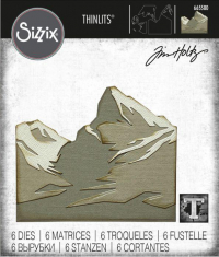 Billede: skæreskabelon bjergtoppe, SIZZIX/TIM HOLTZ THINLITS DIE