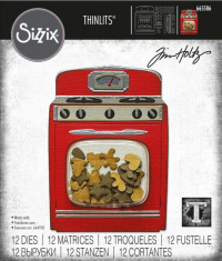 Billede: skæreskabelon gammelt komfur, SIZZIX/TIM HOLTZ THINLITS DIE