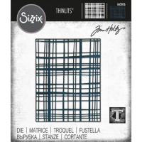 Billede: skæreskabelon plaid, SIZZIX/TIM HOLTZ THINLITS DIE 