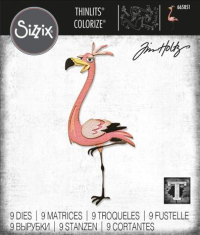 Billede: skæreskabelon flamingo, SIZZIX/TIM HOLTZ THINLITS DIE 