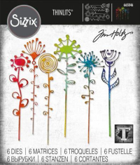 Billede: skæreskabelon blomster, SIZZIX/TIM HOLTZ THINLITS DIE 