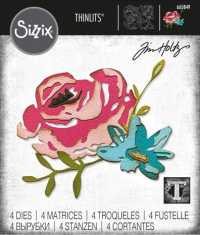 Billede: skæreskabelon blomster, SIZZIX/TIM HOLTZ THINLITS DIE 