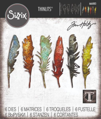 Billede: skæreskabelon fjer, SIZZIX/TIM HOLTZ THINLITS DIE, 