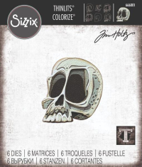 Billede: skæreskabelon kranium, SIZZIX/TIM HOLTZ THINLITS DIE, 