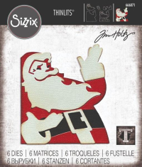 Billede: skæreskabelon julemanden, SIZZIX/TIM HOLTZ THINLITS DIE 