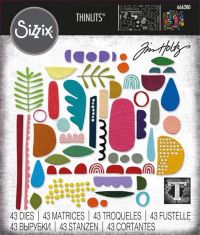 Billede: skæreskabelon abstrakte elementer, Sizzix/Tim Holtz Thinlits Die 