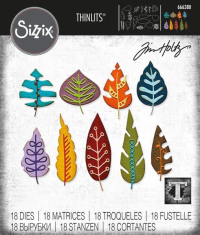 Billede: skæreskabelon sjove blade, Sizzix/Tim Holtz Thinlits Die 