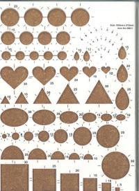 Billede: Quillingboard med forskellige figurer