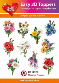 Billede: Easy 3D Toppers 10 ASS. HC12526, små blomsterbuketter