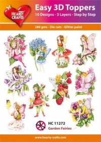 Billede: UDSTANSEDE MOTIVER MED GLITTER/GULD 10 ASS. HC11272, havealfer