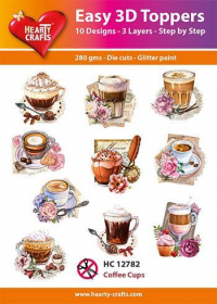 Billede: Easy 3D Toppers 10 ASS. HC12782, forskellige anretninger med kaffe