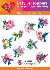 Billede: Easy 3D Toppers 10 ASS. Hummingbirds, HC12970, kolibrier