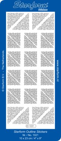 Billede: sølvhjørne, stickers