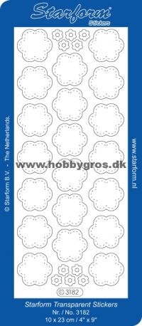 Billede: blomst guld, transperant stickers