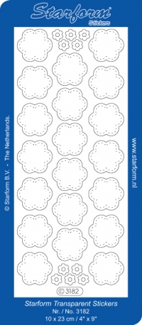 Billede: blomst sølv, transperant stickers