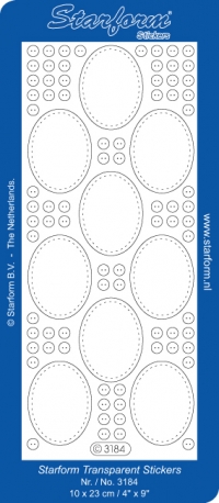 Billede: oval guld, transperant stickers