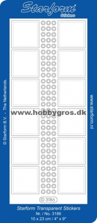 Billede: firkant guld, transperant stickers