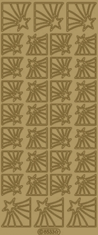 Billede: guldhjørne jul stickers 8533