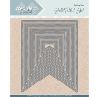 Billede: skæreskabelon flag med stitch, Card Deco Dies 