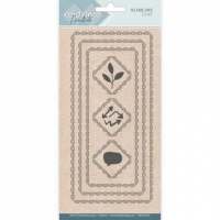 Billede: skæreskabelon til slimcard (M65), Card Deco Dies, Slimline Leaf, CDECD0101, 21x10cm