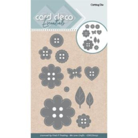 Billede: skæreskabelon 8 knapper og 2 blade, Card Deco Dies 