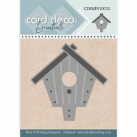 Billede: skære/prægeskabelon fuglehus, Card Deco Mini Dies CDEMIN10012,
4,6x4,7cm