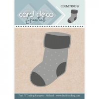 Billede: skære/prægeskabelon julesok, Card Deco Mini Dies CDEMIN10017,
3,5x4,7cm