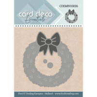 Billede: skæreskabelon julekrans, Card Deco Mini Dies CDEMIN10026, 4,5x4,8cm