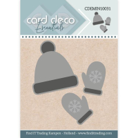 Billede: skære/prægeskabelon tophue og vanter, Card Deco Mini Dies, DEMIN10031, hue ca. 2,8x3cm