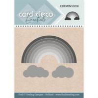 Billede: skæreskabelon regnbue og små skyer, Card Deco Mini Dies CDEMIN10038, 4,8x3,7cm