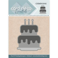 Billede: skæreskabelon lagkage med lys, Card Deco Mini Dies CDEMIN10042, 
3,6x4,7cm