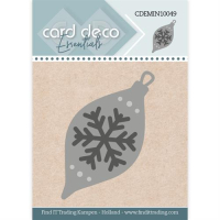 Billede: skære/prægeskabelon julekugle med præget snekrystal, Card Deco Mini Dies CDEMIN10049, 3,6x5cm