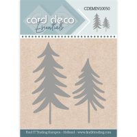 Billede: skæreskabelon 2 fyrretræer, Card Deco Mini Dies CDEMIN10050, største ca. 5x2,5cm
