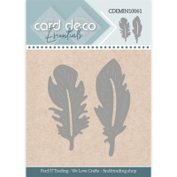 Billede: skære/prægeskabelon 2 fjer, Card Deco Mini Dies 