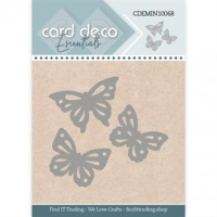 Billede: skæreskabelon 3 små sommerfugle, Card Deco Mini Dies 