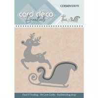 Billede: skære/prægeskabelon rudolf og kane, Card Deco Mini Dies 
