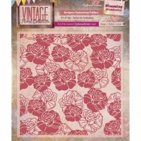Billede: Crafters Companion Embossingfolder 6x6, blomsterhoveder, førpris kr. 50,00, nupris