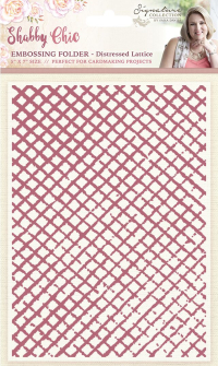 Billede: Crafter's Companion / Sara Signature Embossingfolder “Distressed Lattice