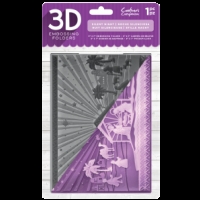 Billede: Crafter’s Companion 3D Embossingfolder EF5-3D-X-SIL, 12,7x17,8cm, førpris kr. 60,- nupris