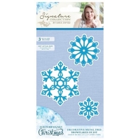 Billede: skæreskabelon 3 iskrystaller, Die Sire Dies “Snowflakes of Joy, førpris kr. 108,- nupris