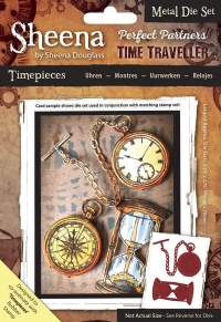 Billede: skæreskabelon Sheena Douglas Die “Time Traveller - Timepieces